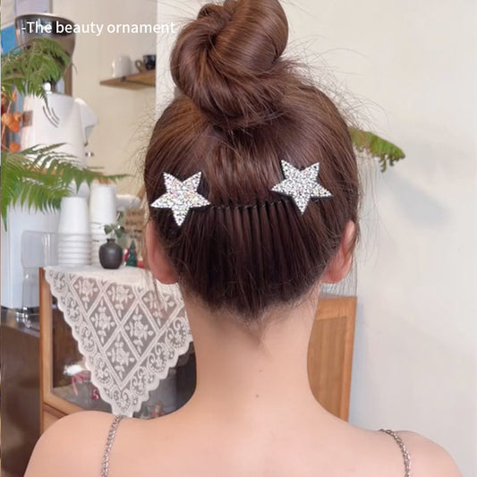 Rhinestone Star Broken Hair Comb